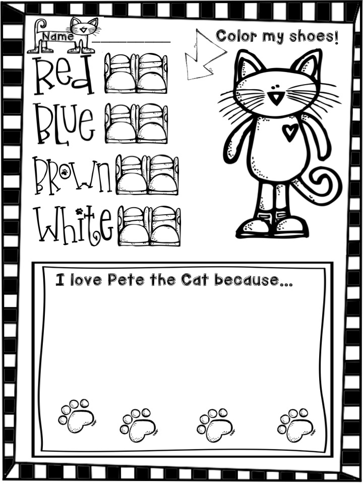 Pete The Cat I Love My White Shoes Activities Pete The Cat I Love My White Shoes Activities