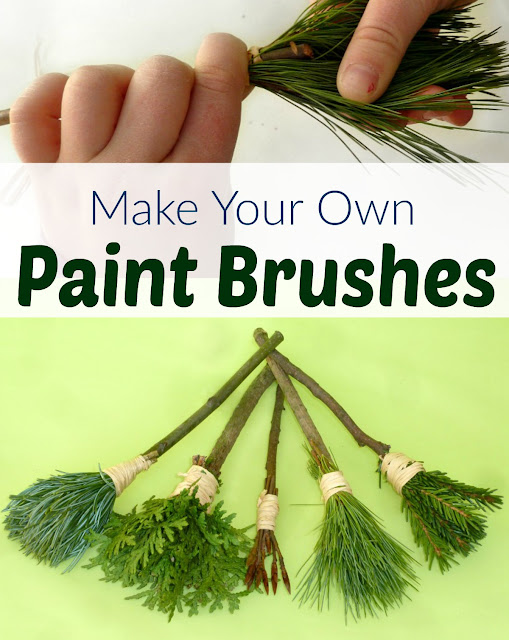 DIY Nature Paint Brushes for Kids AppleGreen Cottage