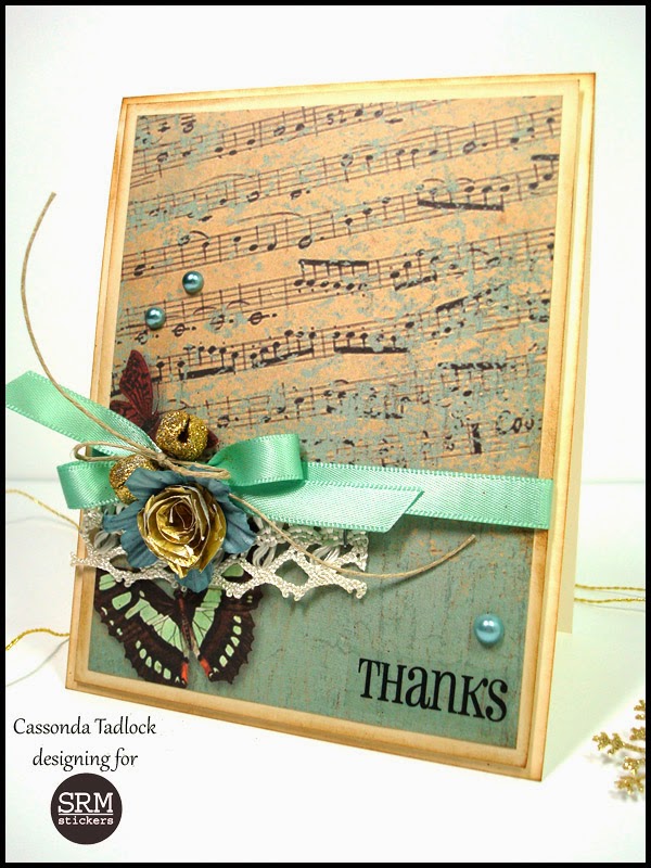 SRM Stickers Blog - Thanks Card by Cassonda - #card #thanks #thankyou #stickers #doilies