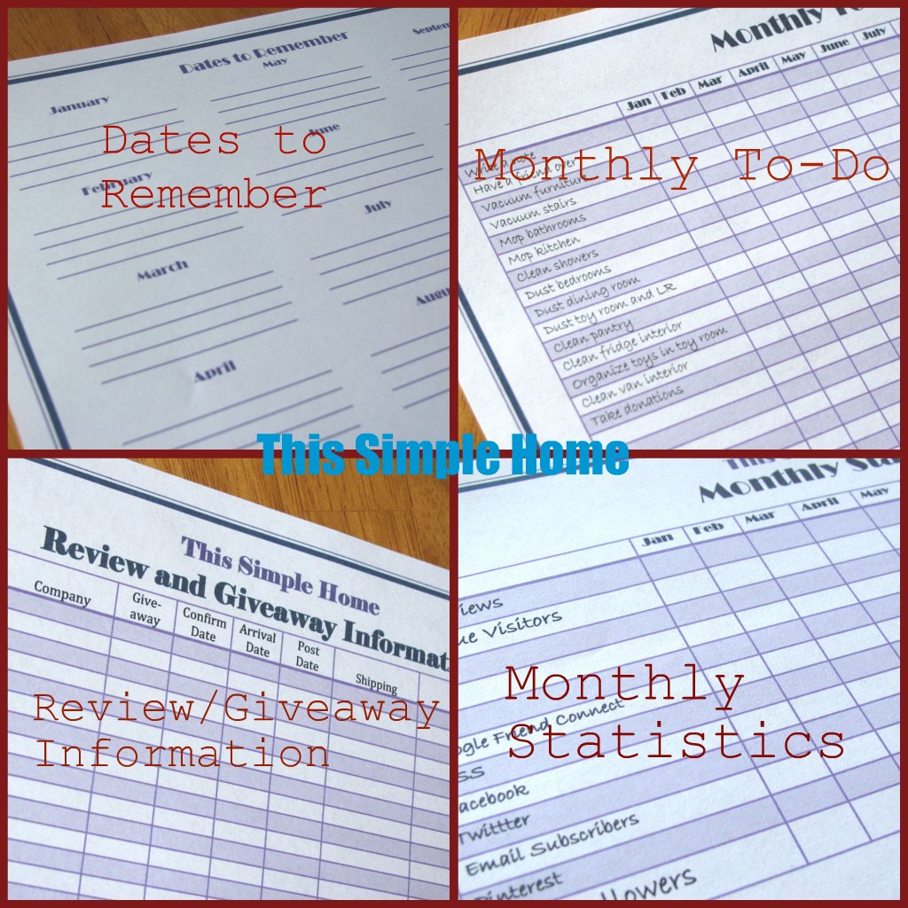 This Simple Home: Blogging Printables {Free}