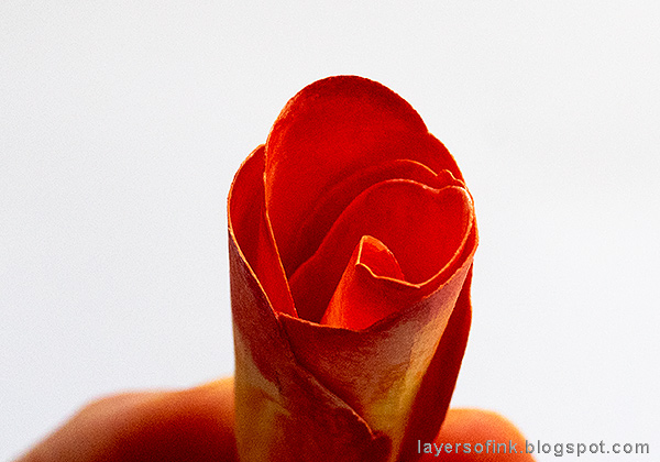 Layers of ink - Paper Rose in Geometric Vase Tutorial by Anna-Karin Evaldsson.