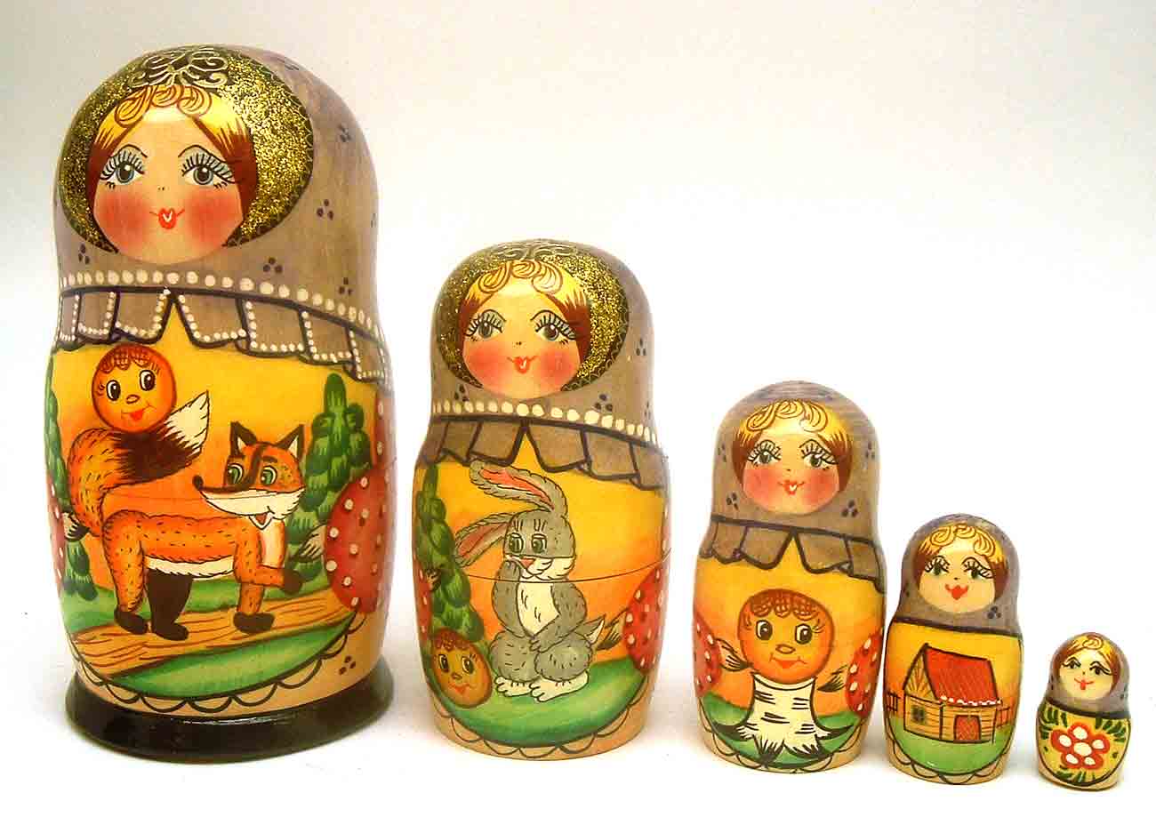 My Lovely Russian Nesting Dolls The Ginger Bread(Kolobok) Russian