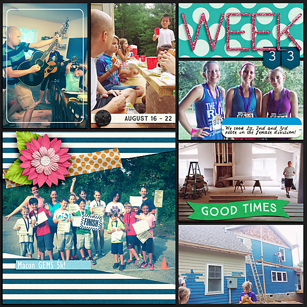 2015 Week 33: Work, Run, Repeat / Scrapping with Liz