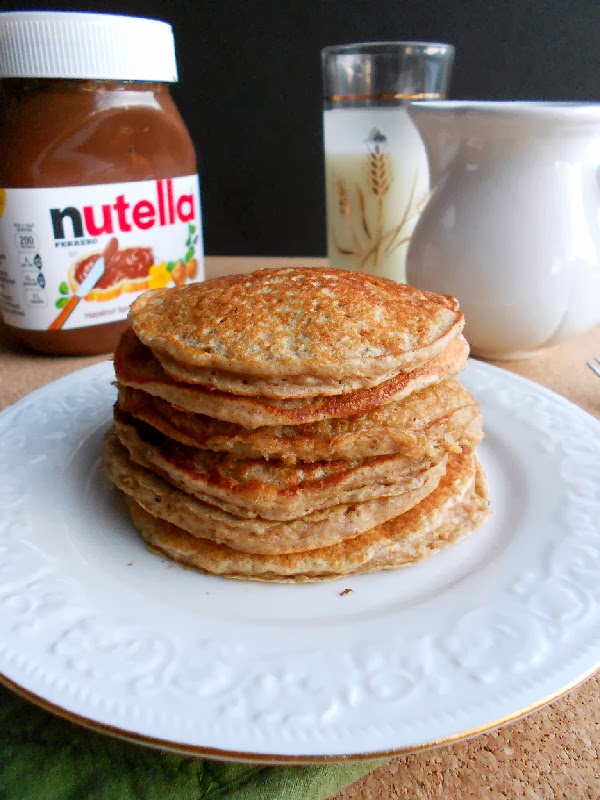 Overnight Oatmeal Cinnamon Pancakes with Nutella Syrup Confessions of