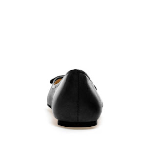 Black style leather ballerina with