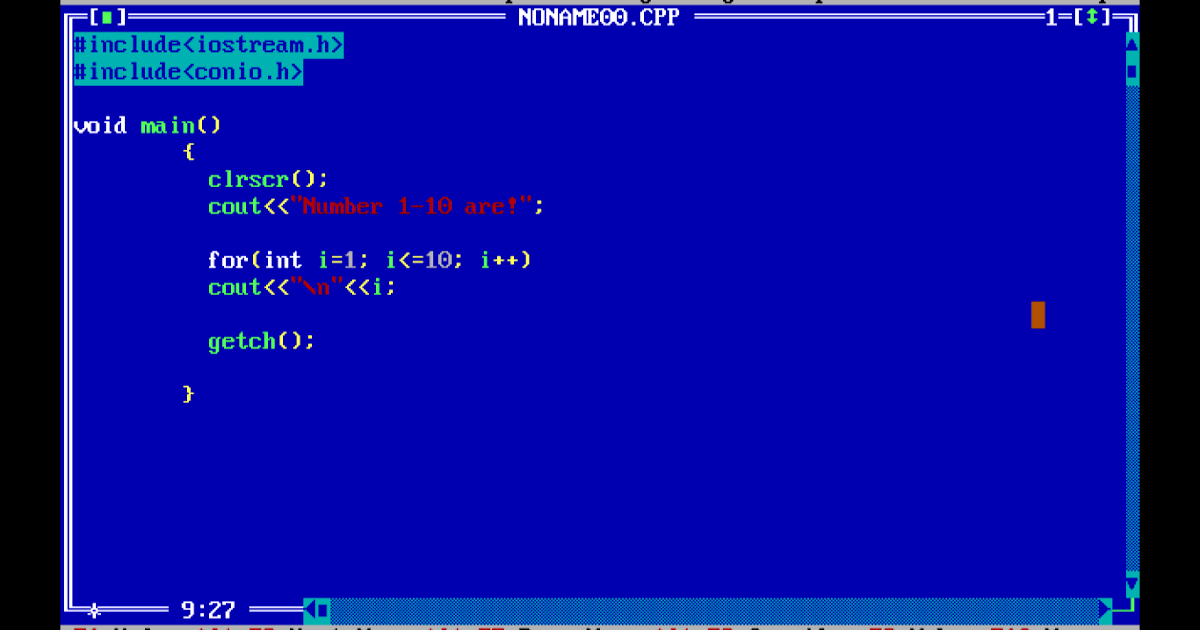 KR Code Corner: How to print numbers from 1-10 in for loop in c++