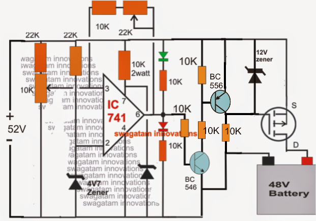 Make this 48V Automatic Battery Charger Circuit ~ Electronic Circuit