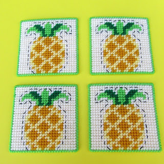 Handmade Pineapple Beverage Coasters
