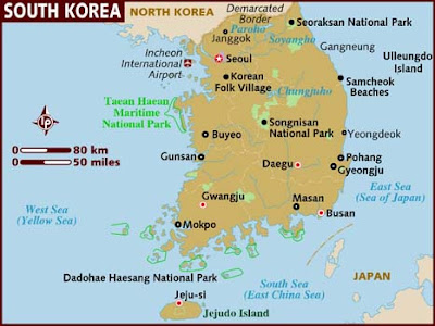 South Korea Map Political Regional
