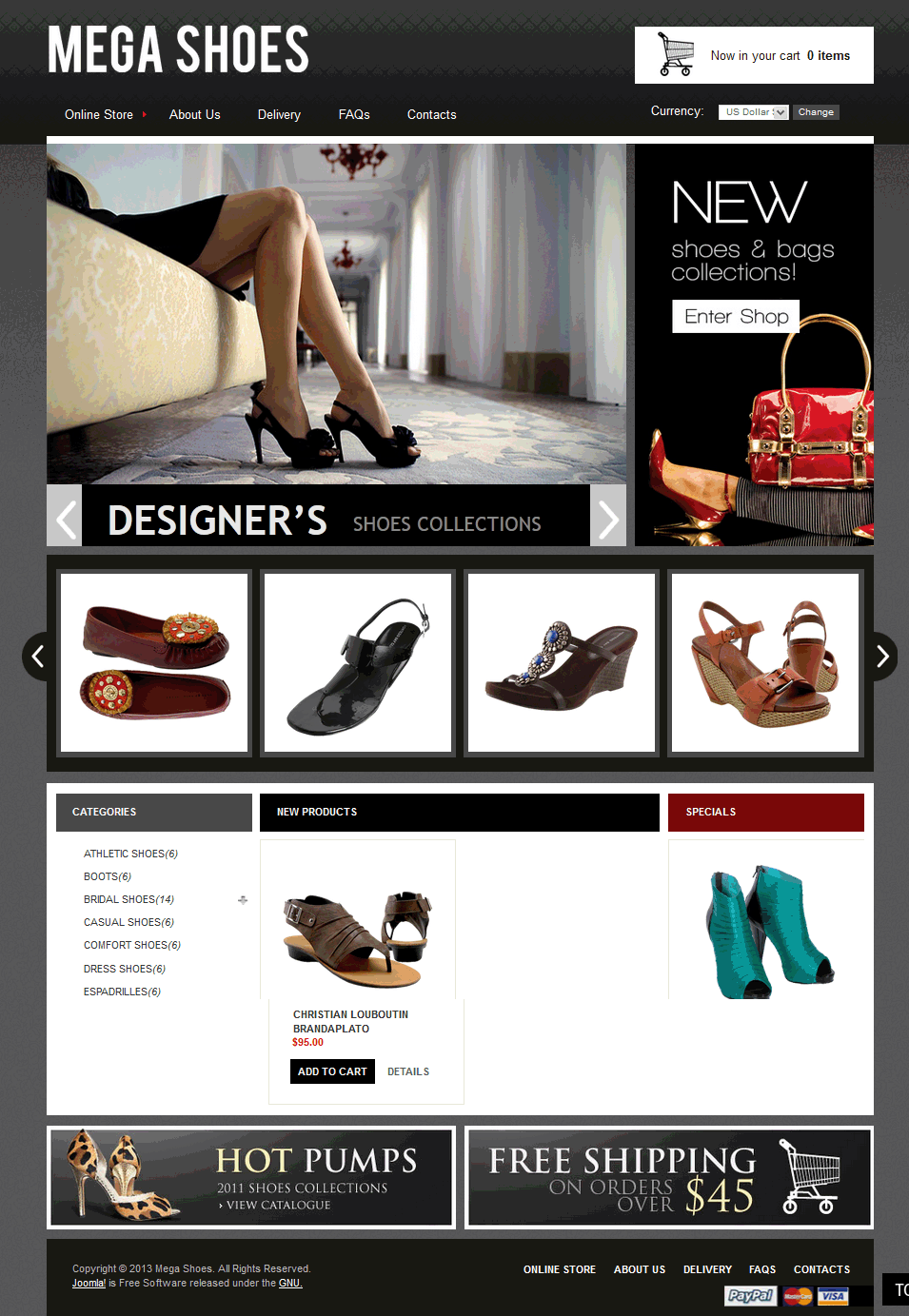 Thiết kế website bán hàng giầy dép