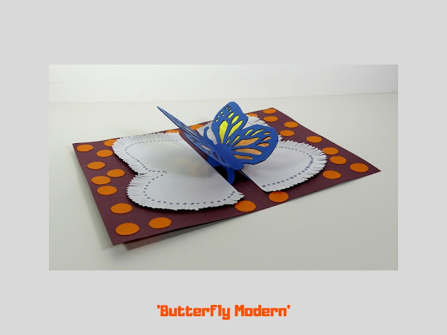Butterfly Modern, pop up card by Minaz Jantz