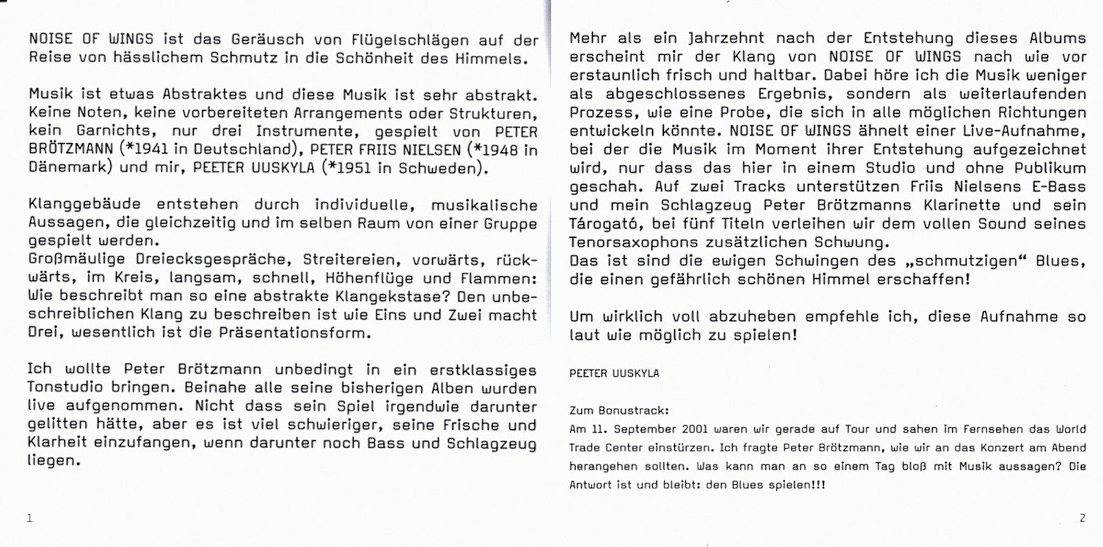 Der Musik Blog Aus Freiburg Brötzmann, Uuskyla, Friis Nielsen Noise