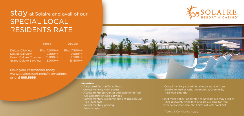 Manila Shopper: Solaire Resort & Casino Stay-cation Package Promo for ...