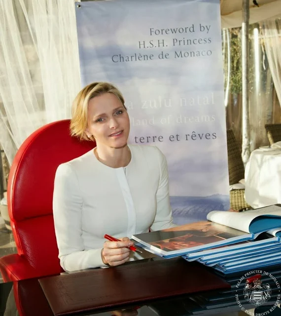 Princess Charlene attended the presentation of the book "KZN Land of Dreams"