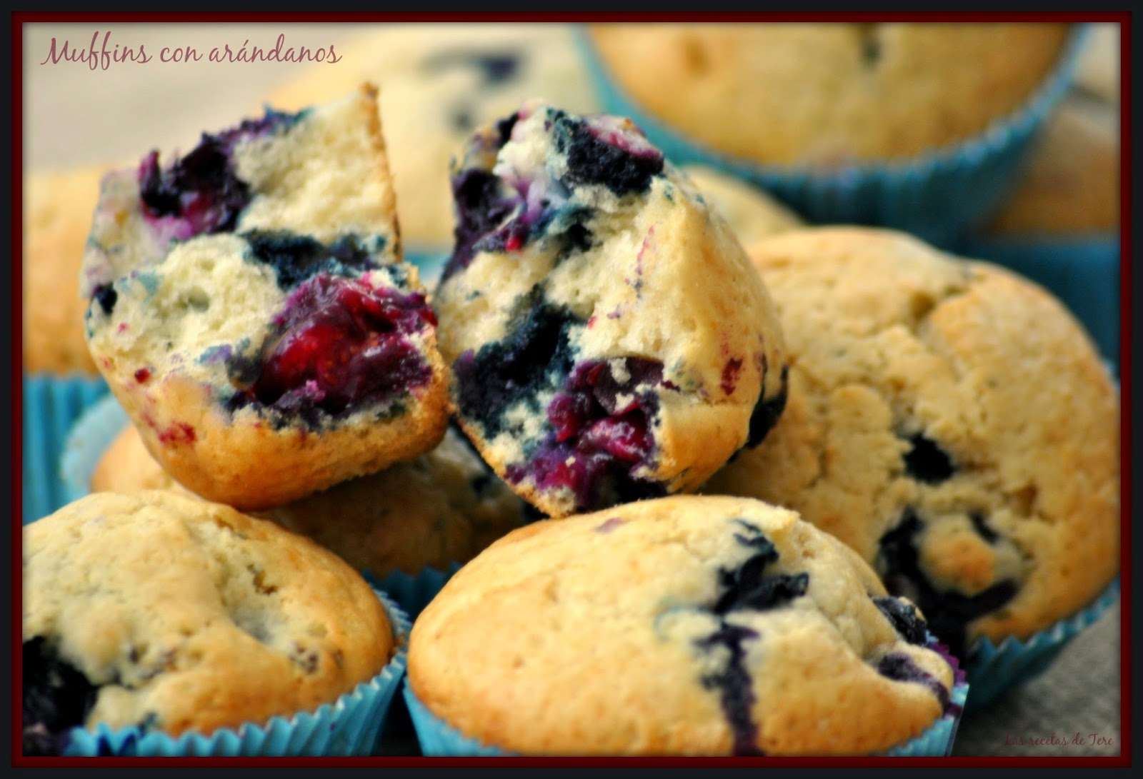 Muffins con arándanos, postres fáciles Blog Las recetas de Tere