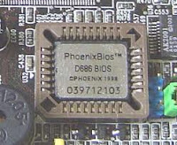 Picture of ROM in Computer Mother Board