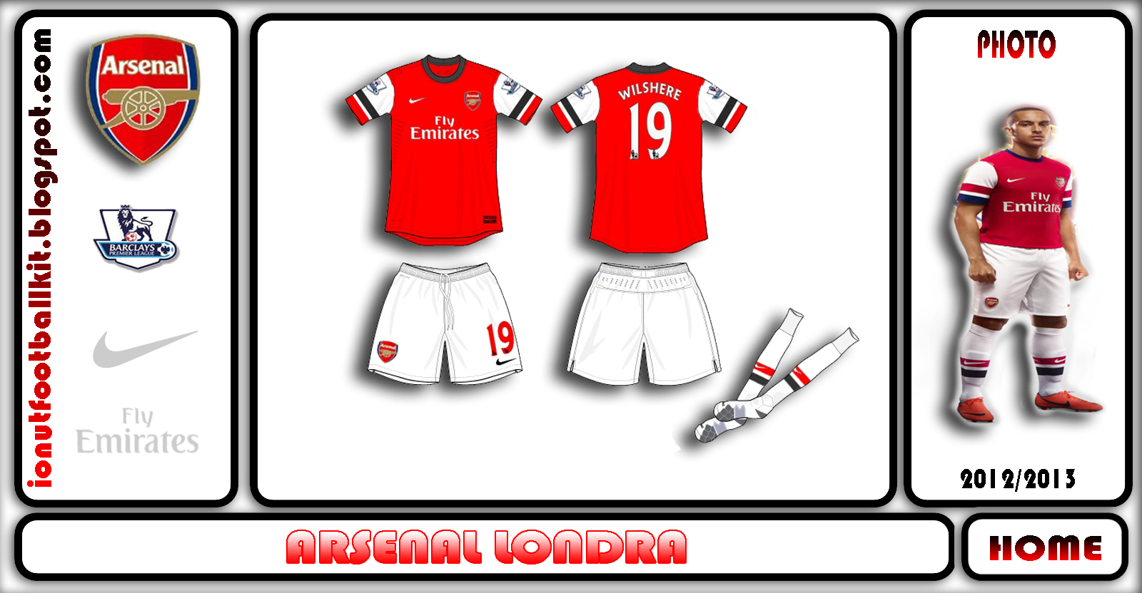 Ionut Football Kits Arsenal Londra home kit 2012/2013
