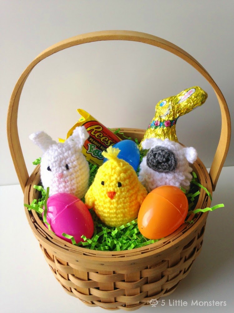 5 Little Monsters Crocheted Easter Egg Covers