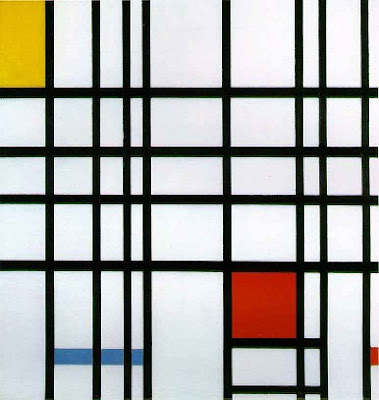Composicion en rojo, amarillo y azul de Piet Mondrian