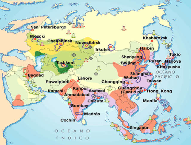 Mapa Economico De Asia 94