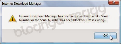Cara mengatasi IDM Fake serial number atau diblock
