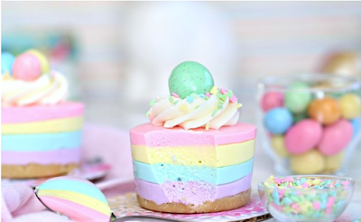 Easter No-Bake Mini Cheesecakes #desserts #sweettreat