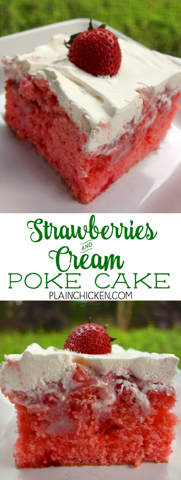 Strawberries and Cream Cake Plain Chicken