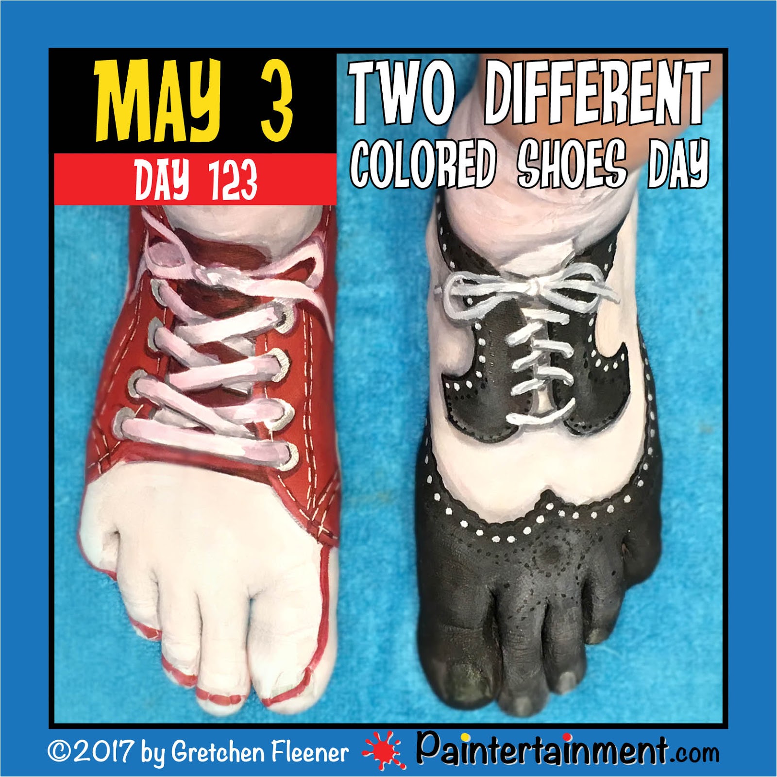 Different colored shoes on each foot Clearance