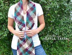 Crochet Scarf- Color Pooling by Over The Apple Tree