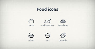 6 PSD food icons Sets