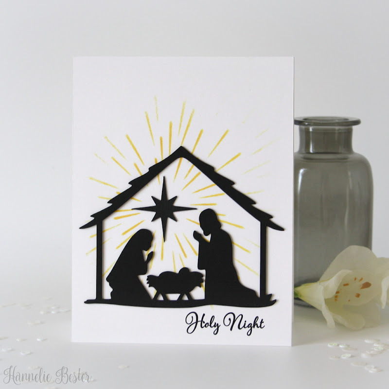 Nativity scene Christmas card : Apex cuttables