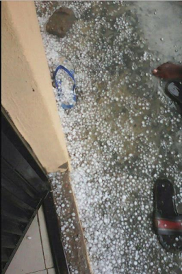 Hailstones fall in Ado-Ekiti (photos)