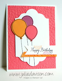 Stampin' Up! Balloon Celebration birthday card #stampinup Occasions Catalog www.juliedavison.com