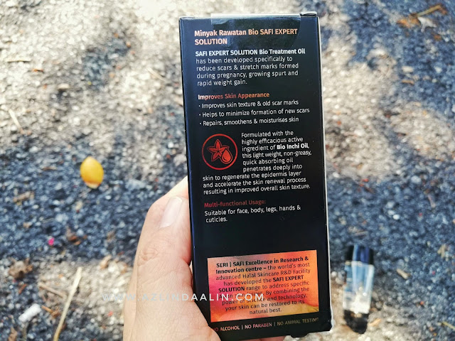PRODUK TERBARU SAFI : SAFI EXPERT SOLUTION . Korang dah tahu ke tentang produk terbaru dari SAFI? Menggoda sungguh tau, warna packaging SAFI EXPERT SOLUTION yang menarik gabungan warna emas dan hitam. Tampak ekslusif gituu ! Jadi, mummy tak mahu ketinggalan juga untuk mencuba produk dari SAFI. Buat masa sekarang kulit mummy tiada masalah dengan jenama SAFI. Serasi bersama ! Okay jom kita berkenalan dengan PRODUK TERBARU SAFI : SAFI EXPERT SOLUTION PRODUK TERBARU SAFI : SAFI EXPERT SOLUTION PRODUK TERBARU SAFI : SAFI EXPERT SOLUTION yang mummy sedang cuba ini adalah terdiri daripada Intensive Ampoules Anti Hyper Pigmentation, Bio Skin Moisturiser Anti Photo Ageing Lines dan Bio Treatment Oil Anti Scar & Stretch Marks Safi Expert Solution: Intensive Ampoules Anti Hyper Pigmentation SAFI EXPERT SOLUTION : INTENSIVE AMPOULES ANTI HYPER PIGMENTATION adalah 2 tindakan dalam bentuk cecair ini diformulasikan dengan bahan aktif DN Age Technology yang paling bermutu tinggi. Apa yang mummy sukakan ampoule ini sebab ianya adalah kombinasi untuk menembusi ke dalam kulit dengan pantas menembusi ke dalam lapisan kulit untuk memerangi bahagian gelap yang dalam, membekalkan kelembapan yang stabil dan menggalakkan pembaharuan kulit untuk penampilan kulit keseluruhan yang kelihatan lebih baik. Intensive Ampoules Anti Hyper Pigmentation - Tanpa minyak mineral - Tanpa alkohol - Tanpa silikon - Tanpa paraben - Tidak diuji pada haiwan Hasil yang telah diuji juga menyakinkan pengguna lain diluar sana kerana : 85.7% bintik hitam berkurangan 100% pembaharuan kulit 100% menganjalkan kulit 91.7% kulit muka berseri 100% tona kulit muka dipertingkatkan CARA PAKAI SAFI EXPERT SOLUTION : INTENSIVE AMPOULES ANTI HYPER PIGMENTATION CARA PAKAI SAFI EXPERT SOLUTION : INTENSIVE AMPOULES ANTI HYPER PIGMENTATION :- 1. Dua (2) kali sehari pemakaiannya pada waktu pagi dan malam selepas mencuci muka. 2. Titikkan dalam 2-3 titik Intensive Ampoule (1) pada wajah dan ratakan. Lakukan jugakan pada minggu pertama hingga minggu keempat. 3. Selepas minggu keempat, gunakan pula Intensive Ampoule (2) Supreme Anti-Spots Complex untuk minggu seterusnya. 4. Titiskan beberapa titik Supreme Anti-Spots Complex dan sapukan ke muka secara urutan ke atas. Safi Expert Solution: Bio Skin Moisturiser Anti Photo Ageing Lines Selepas mencuci muka dan memakai ampoule. Sebelum ke tempat kerja atau melakukan aktiviti luar, mummy akan lengkapkan kulit wajah mummy dengan SAFI EXPERT SOLUTION Bio Skin Moisturiser Anti Photo Ageing Lines Bio Skin Moisturiser Anti Photo Ageing Lines bukan pelembab sekadar melembabkan luit sahaja. Malah ianya diperkaya dengan Liquid Crystal Technology yang diformulasi dengan Amino Peptides untuk meningkatkan keanjalan kulit serta memudarkan kedut pada kulit wajah. Bio Skin Moisturiser Anti Photo Ageing Lines boleh di pakai 2 kali sehari iaitu pada waktu siang atau malam Safi Expert Solution: Bio Treatment Oil Anti Scar & Stretch Marks Mummy masih mempunyai masalah stretch marks yang tak pernah selesai lagi ni hehehe. Parut stretch marks selepas melahirkan 3 orang anak ni, masih belum pudar habis. Ada masa boleh jadi gatal juga akibat peluh dan cuaca panas sekarang ini. Safi Expert Solution: Bio Treatment Oil Anti Scar & Stretch Marks sekarang ini, inilah merupakan teman istimewa mummy ! Kerana apa ? Kerana ianya bersifat anti parut dan kesan rekahan ‘ stretch marks ‘ iaitu dengan meningkatkan pembaharuan kulit sebanyak 21.93% hanya dalam 6 hari . Paling best ! Bio Treatment Oil ini HALAL, tidak mengandungi alcohol , paraben dan tidak di uji pada haiwan. Pada wanita diluar sana, jika korang ada masalah parut di mana-mana bahagian kulit selain wajah juga boleh di oles atau sapu pada parut . Ibu mengandung juga tidak perlu risau lagi tentang kesan Strecth marks pada perut hanya gunakan Bio Treatment Oil sahaja untuk pembaharuan dan membaiki semula kulit. Parut dan Tanda Regangan cepat berlaku semasa mengandung dan pertambahan berat badan. Insyaallah minyak rawatan Bio SAFI EXPERT SOLUTION ini boleh membantu ! Kelebihan Bio Treatment Oil - Memperbaharui struktur kulit & parut lama - Membantu mengurangkan pembentukkan parut baru. - Memperbaharui , melembutkan dan melembapkan kulit Kelebihan Bio Treatment Oi - 21.93% Mempercepat pembaikan kulit - 25% Keanjalan kulit - 9.8% Ketumpatan gentian kulit Cara Penggunaan SAFI EXPERT SOLUTION : Bio Treatment Oil. Sesuai digunakkan pada wajah , lengan , tangan dan ‘ cuticles ‘ 1 - Sapukan minyak dua kali sehari di kawasan kesan berparut 2 - Urutkan secara perlahan di sekeliling sehingga selesai di serap . Review mummy selepas 2 minggu penggunaan PRODUK TERBARU SAFI : SAFI EXPERT SOLUTION . Alhamdulillah, nampak banyak perubahan ketara pada kulit wajah dan juga strect marks di perut tu. Boleh di katakan ramai yang terkejut dengan kulit mummy sekarang. Rahsianya? PRODUK TERBARU SAFI : SAFI EXPERT SOLUTION lah ! Jom dapatkan di pasaraya di seluruh Malaysia ! Selanjutnya tentang SAFI, boleh layari ke : - Website : http://safi.com.my/ Facebook : https://www.facebook.com/SAFI.MY Youtube: https://www.youtube.com/user/SAFImalaysia PRODUK TERBARU SAFI : SAFI EXPERT SOLUTION . Korang dah tahu ke tentang produk terbaru dari SAFI? Menggoda sungguh tau, warna packaging SAFI EXPERT SOLUTION yang menarik gabungan warna emas dan hitam. Tampak ekslusif gituu ! Jadi, mummy tak mahu ketinggalan juga untuk mencuba produk dari SAFI. Buat masa sekarang kulit mummy tiada masalah dengan jenama SAFI. Serasi bersama ! Okay jom kita berkenalan dengan PRODUK TERBARU SAFI : SAFI EXPERT SOLUTION PRODUK TERBARU SAFI : SAFI EXPERT SOLUTION PRODUK TERBARU SAFI : SAFI EXPERT SOLUTION yang mummy sedang cuba ini adalah terdiri daripada Intensive Ampoules Anti Hyper Pigmentation, Bio Skin Moisturiser Anti Photo Ageing Lines dan Bio Treatment Oil Anti Scar & Stretch Marks Safi Expert Solution: Intensive Ampoules Anti Hyper Pigmentation SAFI EXPERT SOLUTION : INTENSIVE AMPOULES ANTI HYPER PIGMENTATION adalah 2 tindakan dalam bentuk cecair ini diformulasikan dengan bahan aktif DN Age Technology yang paling bermutu tinggi. Apa yang mummy sukakan ampoule ini sebab ianya adalah kombinasi untuk menembusi ke dalam kulit dengan pantas menembusi ke dalam lapisan kulit untuk memerangi bahagian gelap yang dalam, membekalkan kelembapan yang stabil dan menggalakkan pembaharuan kulit untuk penampilan kulit keseluruhan yang kelihatan lebih baik. Intensive Ampoules Anti Hyper Pigmentation - Tanpa minyak mineral - Tanpa alkohol - Tanpa silikon - Tanpa paraben - Tidak diuji pada haiwan Hasil yang telah diuji juga menyakinkan pengguna lain diluar sana kerana : 85.7% bintik hitam berkurangan 100% pembaharuan kulit 100% menganjalkan kulit 91.7% kulit muka berseri 100% tona kulit muka dipertingkatkan CARA PAKAI SAFI EXPERT SOLUTION : INTENSIVE AMPOULES ANTI HYPER PIGMENTATION CARA PAKAI SAFI EXPERT SOLUTION : INTENSIVE AMPOULES ANTI HYPER PIGMENTATION :- 1. Dua (2) kali sehari pemakaiannya pada waktu pagi dan malam selepas mencuci muka. 2. Titikkan dalam 2-3 titik Intensive Ampoule (1) pada wajah dan ratakan. Lakukan jugakan pada minggu pertama hingga minggu keempat. 3. Selepas minggu keempat, gunakan pula Intensive Ampoule (2) Supreme Anti-Spots Complex untuk minggu seterusnya. 4. Titiskan beberapa titik Supreme Anti-Spots Complex dan sapukan ke muka secara urutan ke atas. Safi Expert Solution: Bio Skin Moisturiser Anti Photo Ageing Lines Selepas mencuci muka dan memakai ampoule. Sebelum ke tempat kerja atau melakukan aktiviti luar, mummy akan lengkapkan kulit wajah mummy dengan SAFI EXPERT SOLUTION Bio Skin Moisturiser Anti Photo Ageing Lines Bio Skin Moisturiser Anti Photo Ageing Lines bukan pelembab sekadar melembabkan luit sahaja. Malah ianya diperkaya dengan Liquid Crystal Technology yang diformulasi dengan Amino Peptides untuk meningkatkan keanjalan kulit serta memudarkan kedut pada kulit wajah. Bio Skin Moisturiser Anti Photo Ageing Lines boleh di pakai 2 kali sehari iaitu pada waktu siang atau malam Safi Expert Solution: Bio Treatment Oil Anti Scar & Stretch Marks Mummy masih mempunyai masalah stretch marks yang tak pernah selesai lagi ni hehehe. Parut stretch marks selepas melahirkan 3 orang anak ni, masih belum pudar habis. Ada masa boleh jadi gatal juga akibat peluh dan cuaca panas sekarang ini. Safi Expert Solution: Bio Treatment Oil Anti Scar & Stretch Marks sekarang ini, inilah merupakan teman istimewa mummy ! Kerana apa ? Kerana ianya bersifat anti parut dan kesan rekahan ‘ stretch marks ‘ iaitu dengan meningkatkan pembaharuan kulit sebanyak 21.93% hanya dalam 6 hari . Paling best ! Bio Treatment Oil ini HALAL, tidak mengandungi alcohol , paraben dan tidak di uji pada haiwan. Pada wanita diluar sana, jika korang ada masalah parut di mana-mana bahagian kulit selain wajah juga boleh di oles atau sapu pada parut . Ibu mengandung juga tidak perlu risau lagi tentang kesan Strecth marks pada perut hanya gunakan Bio Treatment Oil sahaja untuk pembaharuan dan membaiki semula kulit. Parut dan Tanda Regangan cepat berlaku semasa mengandung dan pertambahan berat badan. Insyaallah minyak rawatan Bio SAFI EXPERT SOLUTION ini boleh membantu ! Kelebihan Bio Treatment Oil - Memperbaharui struktur kulit & parut lama - Membantu mengurangkan pembentukkan parut baru. - Memperbaharui , melembutkan dan melembapkan kulit Kelebihan Bio Treatment Oi - 21.93% Mempercepat pembaikan kulit - 25% Keanjalan kulit - 9.8% Ketumpatan gentian kulit Cara Penggunaan SAFI EXPERT SOLUTION : Bio Treatment Oil. Sesuai digunakkan pada wajah , lengan , tangan dan ‘ cuticles ‘ 1 - Sapukan minyak dua kali sehari di kawasan kesan berparut 2 - Urutkan secara perlahan di sekeliling sehingga selesai di serap . Review mummy selepas 2 minggu penggunaan PRODUK TERBARU SAFI : SAFI EXPERT SOLUTION . Alhamdulillah, nampak banyak perubahan ketara pada kulit wajah dan juga strect marks di perut tu. Boleh di katakan ramai yang terkejut dengan kulit mummy sekarang. Rahsianya? PRODUK TERBARU SAFI : SAFI EXPERT SOLUTION lah ! Jom dapatkan di pasaraya di seluruh Malaysia ! Selanjutnya tentang SAFI, boleh layari ke : - Website : http://safi.com.my/ Facebook : https://www.facebook.com/SAFI.MY Youtube: https://www.youtube.com/user/SAFImalaysia