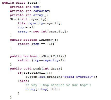 Foranderlig Ny ankomst At opdage Java-Latte: Array implementation of Stack Data structure in Java