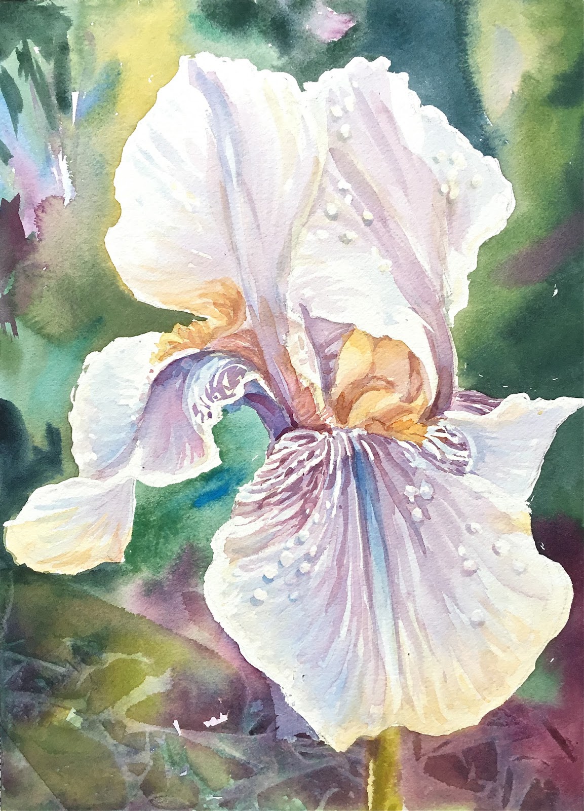 Gordon Meggison: Reddi Arts Watercolor Demonstration for a Purple Iris