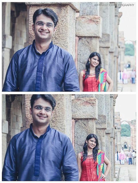 This is my photo journey to an outdoor couple shoot in DelhiMy friend booked me for her best friend’s wedding, so basically this shoot was a wedding gift to the couple and it was fun working with them.We started off with India Gate, you don’t have much location issues when you are in the capital of India itself. So here I got my album cover shot for this pre-wedding shootMoving on next, I wanted to add something more dynamic to the shoot so we tried dupatta shot and it was tough getting it right at first but we pulled it off after n’th number of tries. Here are few dupatta shots from the shootMixing it up in post processing and got this as random output and I felt really good about this shot, it made me believe in the power of photoshop with a pinch of luck becauge of how it gave almost another dimension and meaning to this otherwise simple photograph and I was plain lucky to get it rightWe went to the auto-rickshaw wale bhaiya next, for the permission to use their auto as a prop and he was more than happy to grant his permission for the same.This photo is clicked by Sachin who was assisting me on this shoot and it came out real well. I, in particular loved the minimalistic nature of itAnother auto-rickshaw shot with my wide angle lens,We left from here with few good shots and headed for Qutub Minar. Now that we get the hang of dupatta shot so we started off with dupatta again but this time it was Qutub Minar in the background,Next we tried the walk to remember shoAnother shot with the symmetrical pillars and alternate focus on the couplPutting my wide angle lens to good use, couple with the amazing background of mughal architecturWe were done doing our shoot in traditional style, so it was time to go casual and we headed for Hauzkhas Village nextNow all the following photos are from the colorful streets of Hauzkhas village but still Classics happen in black and whites, so here is one classic from the shootNow paint some colors, shall we? What about Yellow with some happiness? That would make the world better place, no? Here is all colorful shot from the streeWhat could be more colorful than that? Let’s see another shot with the graffiti in backdroNow we tried another shot with their mobile phones and handmade badtameej dilIt was time to wrap up the shoot because everybody was tired of all the posing and shooting stuffMy very best wishes to this beautiful couple and hope that one day when they will look back to this day they will find it in one of their happiest days.