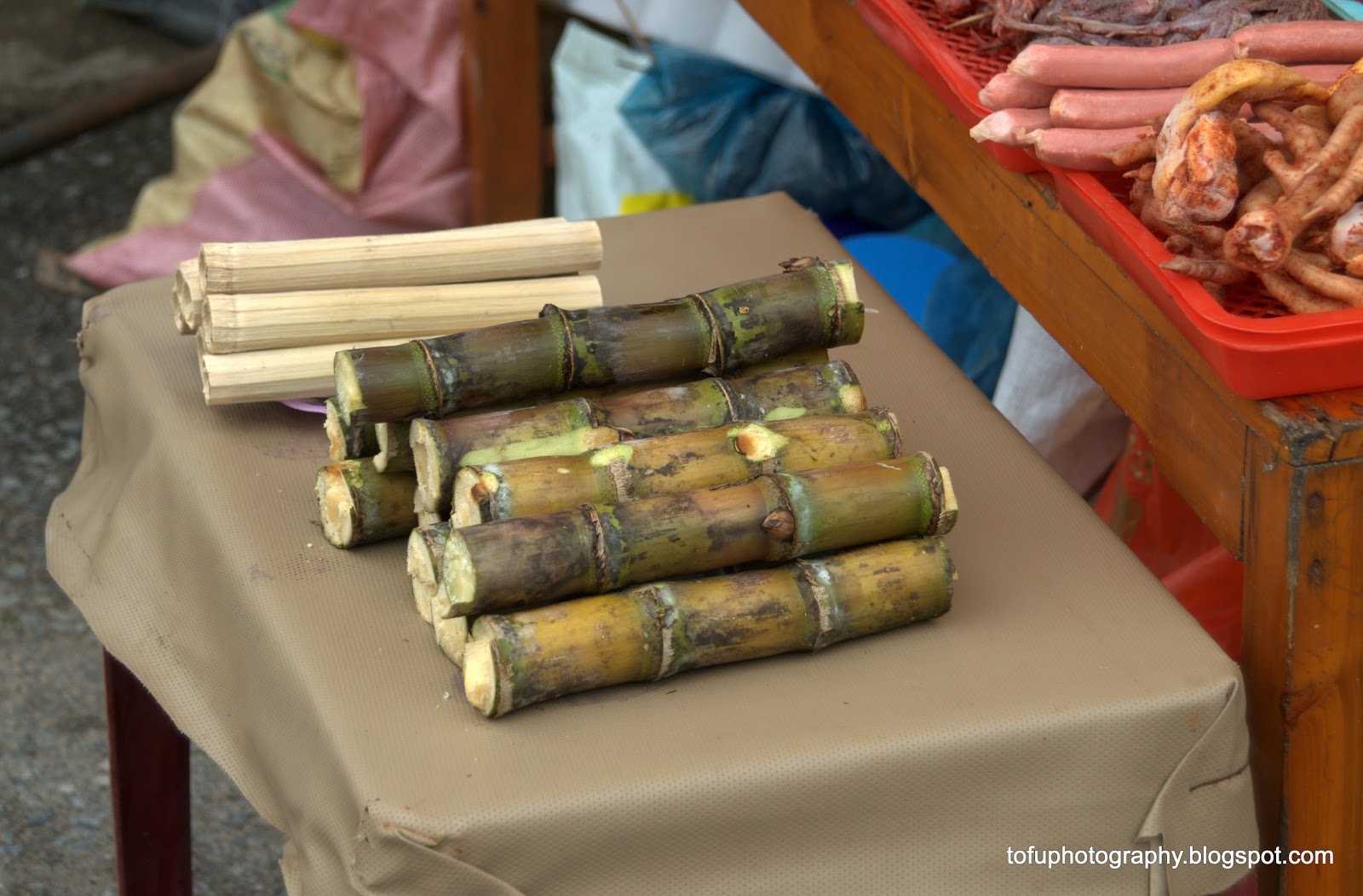 Tofu Photography Sugar cane for sale in Sapa, Vietnam