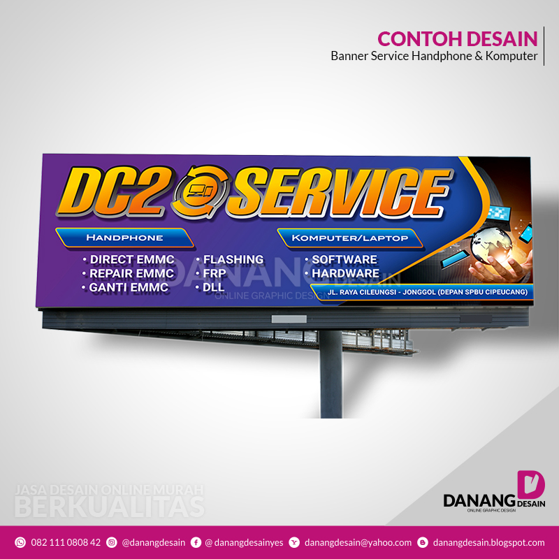 Contoh Desain Spanduk Banner Service Komputer/Handphone