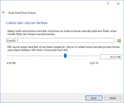 Tampilan Ukuran Harddisk