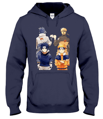 Naruto and Sasuke Best Friend Hoodie Sweatshirt Jacket Sweater