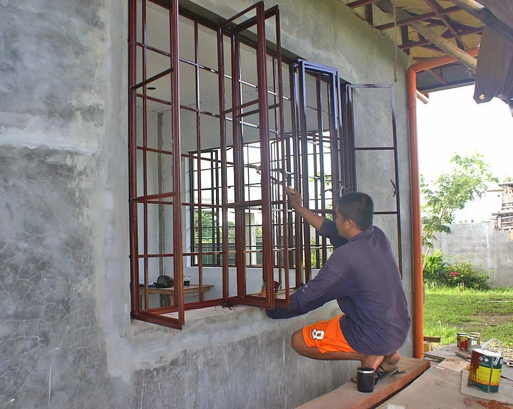 Steel bar windows in the Philippines