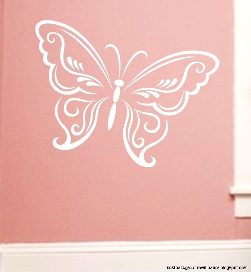 Butterfly wall decal Large Lacey Design choose by greywolfgraphics