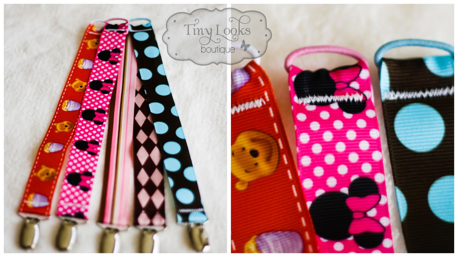 Tiny Looks Kids Boutique New Pacifier holders