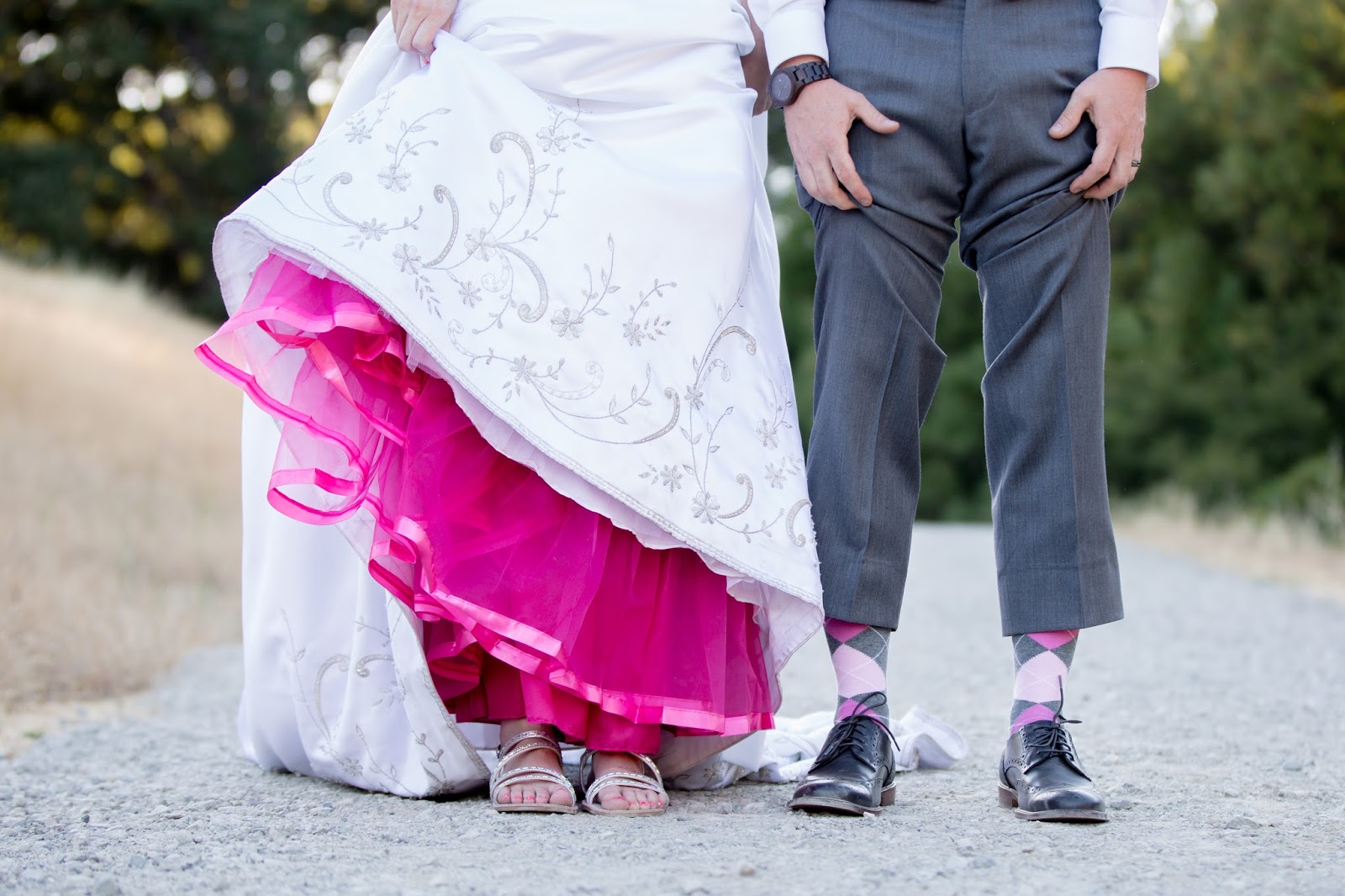 bride and groom feet