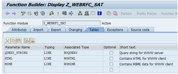 MY ABAP: webRFC: Calling SAP function module from HTTP link