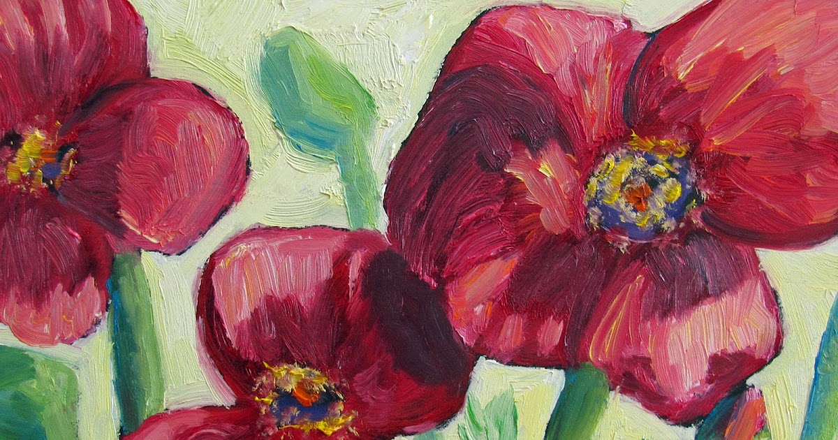 Artist Susan Spohn: Fall Poppies, Red Poppies, Gardens, Small Paintings ...