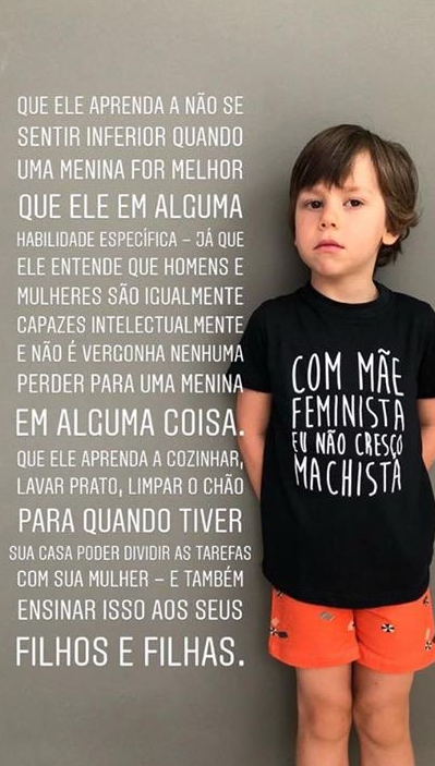 camiseta com mãe feminista eu não cresço machista