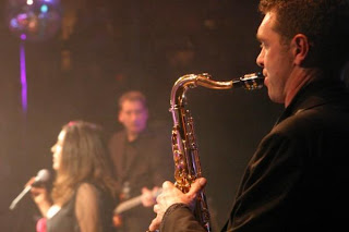 Flash playing sax for Xray Spex London Roundhouse 2008