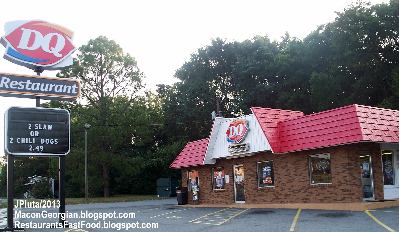 Restaurant Fast Food Menu McDonald's DQ BK Hamburger Pizza Mexican Taco